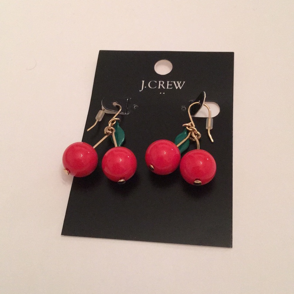 J.Crew Cherry bunch statement dangle earrings  - Picture 3 of 4